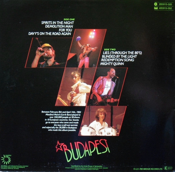 Manfred Mann's Earth Band – Budapest (Live) - Music Madness