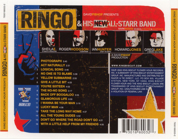 Ringo & His New All-Starr Band* – King Biscuit Flower Hour Presents Ringo & His New All-Starr Band - Music Madness