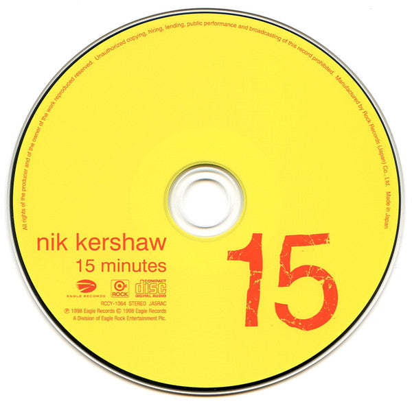 Nik Kershaw ‎– 15 Minutes - Music Madness 