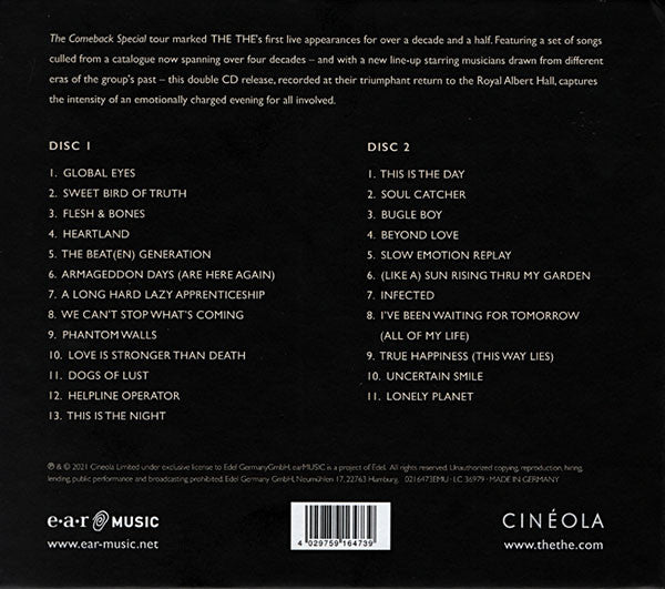 The The – The Comeback Special (Live At The Royal Albert Hall) - Music Madness 